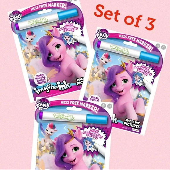 My Little Pony NEW 20 Page Magic Ink Pictures 1 Mess Free Magic Ink Marker gifts - Picture 1 of 5